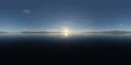 Cloudy Sunny Evening Landscape