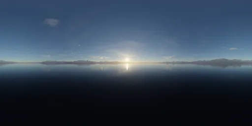 Cloudy Sunny Evening Landscape