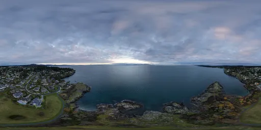 Cloudy Sunrise Ocean Coast