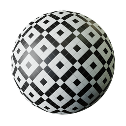 Square Geometric inverted Checker Tiles