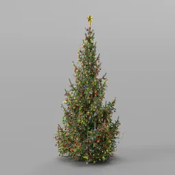 Christmas Tree Decorated Tall