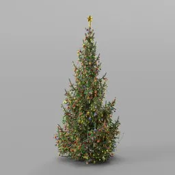 Christmas Tree Decorated Tall