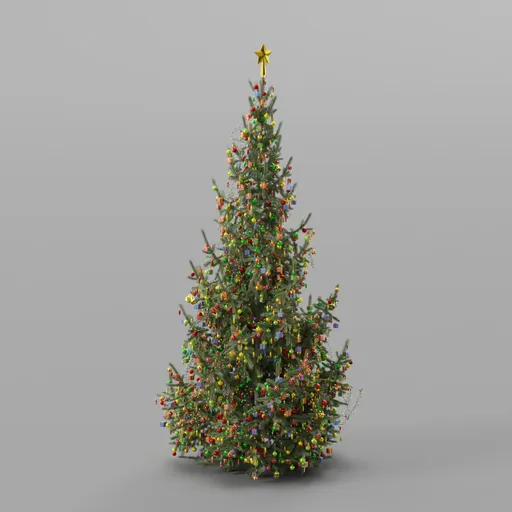Christmas Tree Decorated Tall