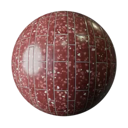 Thin Red Terrazzo Tiles
