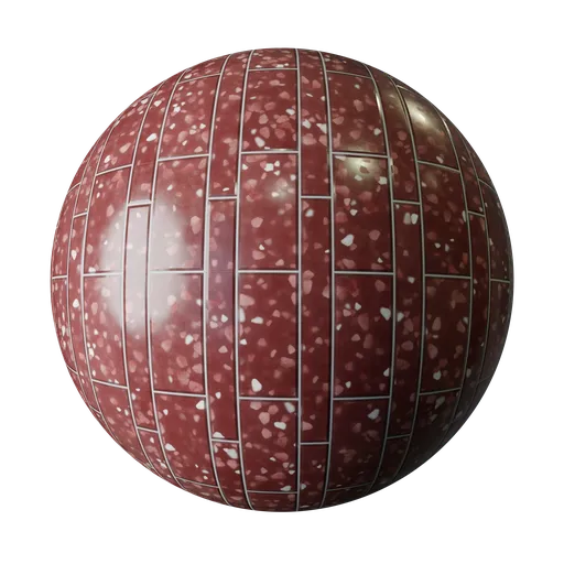 Thin Red Terrazzo Tiles
