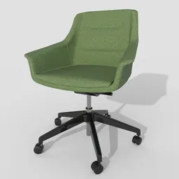 Offcie Chair Green Fabric
