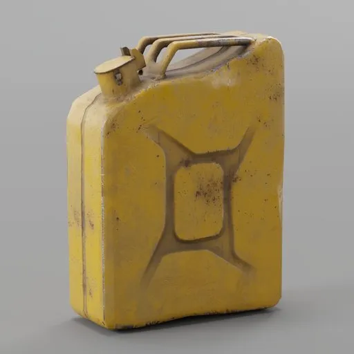 Old Damaged Gas Can YELLOW