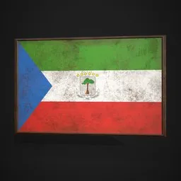 Equatorial Guina Flag Picture Frame