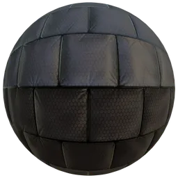 Black Leather Hexagon Blocks