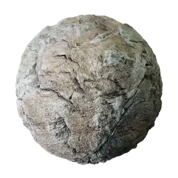 2K PBR rock texture for 3D Blender materials with realistic stone surface and detailed displacement for visual effects.