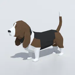 Low Poly Basset Hound