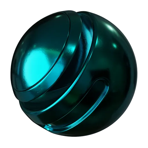 Turquoise Scratched Painted Steel