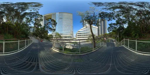 The back hill of the building