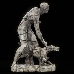 statue of The_Hunter_And_His_Dog_dmg