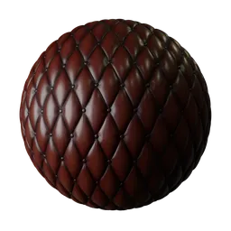 Brown quilted leather