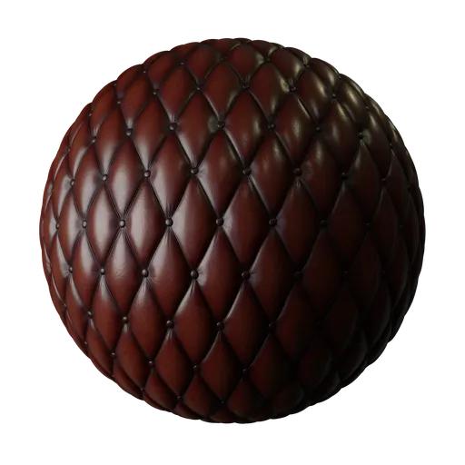 Brown quilted leather