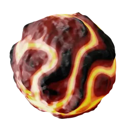 Animated lava material