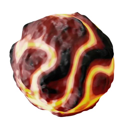 Animated lava material