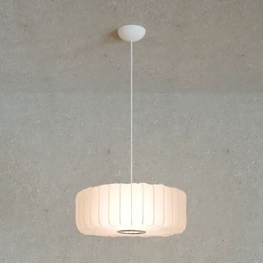 TEC07 White Fabric Pendant Lamp