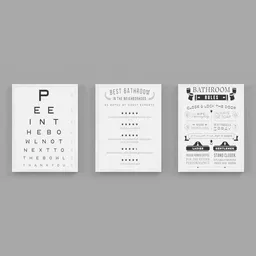 Humorous Bathroom Sign Set