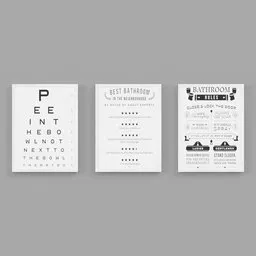 Humorous Bathroom Sign Set