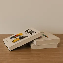 Graphic Design Books Leaning Stack
