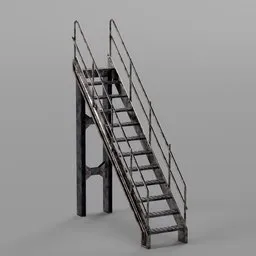 Industrial Straight Staircase