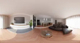 Modern Open-Plan Living Room & Kitchen