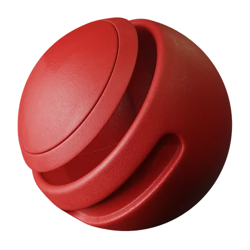 High-resolution red painted plaster texture for 3D modeling, suitable for Blender and PBR workflows.