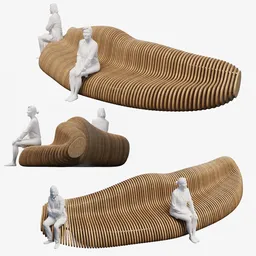 Modern parametric bench