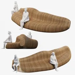 Modern parametric bench