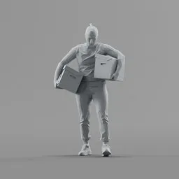 Lowpoly Male Walking