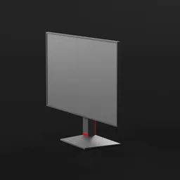 High-quality Blender 3D model of a sleek gaming monitor with a modern stand design.