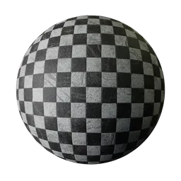 Stone checkered tiles