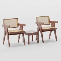 Rattan Lounge Chair Set
