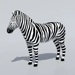 Low Poly Zebra