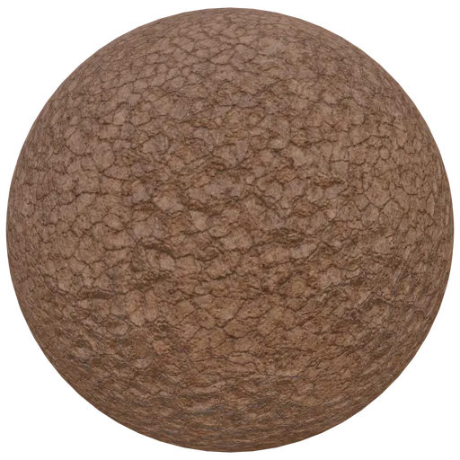 High-resolution PBR cladding stone material with detailed muddy cracks for realistic 3D ground textures in Blender.
