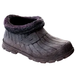 "Get ready for winter with these rugged black Galoshes, featuring a furry lined top for extra warmth. Perfect for creating village-themed scenes in Blender 3D. Available on BlenderKit's footwear category."