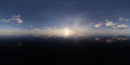 Dramatic Clouds Sunset Landscape