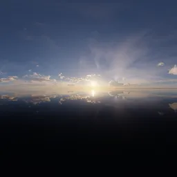 Dramatic Clouds Sunset Landscape