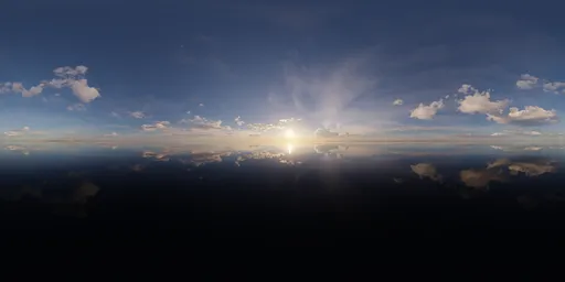 Dramatic Clouds Sunset Landscape