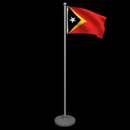 Animated Flag of Timor Leste