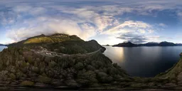 Mountain Landscape Aerial Sunset