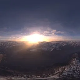 Dramatic Aerial Sunset Landscape