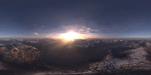 Dramatic Aerial Sunset Landscape