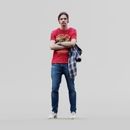 Guy in jeans and tshirt