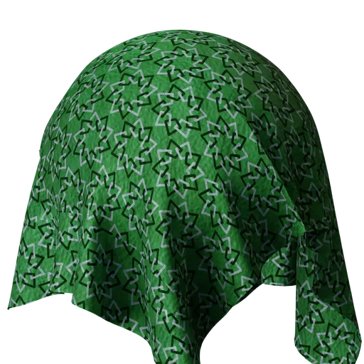 Green and silver silk brocade