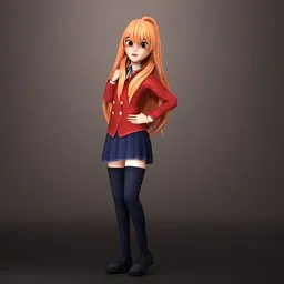 Stylized Anime School Girl
