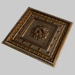 Brass Metal Ornamentation Door Panel