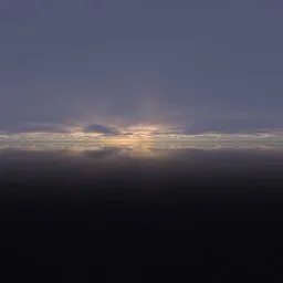 Cloudy, sunset, sea, water, sky.exr